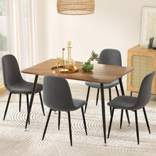 Load image into Gallery viewer, 1 Artiss Dining Table and 4 Chairs Set Grey Metal
