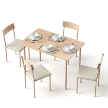 Load image into Gallery viewer, Artiss Dining Table and Chairs Set of 5 Compact Kitchen Furniture Natural Beige
