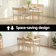 Load image into Gallery viewer, Artiss Dining Table and Chairs Set of 5 Compact Kitchen Furniture Natural Beige
