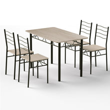 Load image into Gallery viewer, Artiss Dining Table and Chairs Set of 5 Compact Kitchen Furniture Modern Oak
