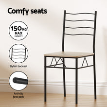 Load image into Gallery viewer, Artiss Dining Table and Chairs Set of 5 Compact Kitchen Furniture Modern Oak
