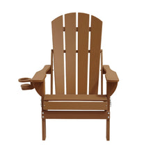 Load image into Gallery viewer, Gardeon Outdoor Chairs Folding Adirondack Beach Chair HDPE Sun Lounge Patio Furniture Garden Brown
