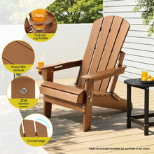 Load image into Gallery viewer, Gardeon Outdoor Chairs Folding Adirondack Beach Chair HDPE Sun Lounge Patio Furniture Garden Brown
