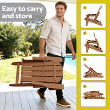 Load image into Gallery viewer, Gardeon Outdoor Chairs Folding Adirondack Beach Chair HDPE Sun Lounge Patio Furniture Garden Brown
