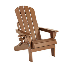 Load image into Gallery viewer, Gardeon Outdoor Chairs Folding Adirondack Beach Chair HDPE Sun Lounge Patio Furniture Garden Brown
