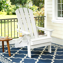 Load image into Gallery viewer, Gardeon Outdoor Chairs Folding Adirondack Beach Chair HDPE Sun Lounge Patio Furniture Garden White
