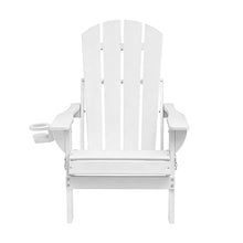 Load image into Gallery viewer, Gardeon Outdoor Chairs Folding Adirondack Beach Chair HDPE Sun Lounge Patio Furniture Garden White
