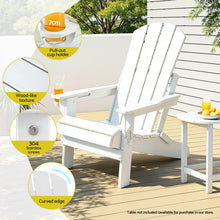 Load image into Gallery viewer, Gardeon Outdoor Chairs Folding Adirondack Beach Chair HDPE Sun Lounge Patio Furniture Garden White
