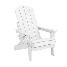 Load image into Gallery viewer, Gardeon Outdoor Chairs Folding Adirondack Beach Chair HDPE Sun Lounge Patio Furniture Garden White
