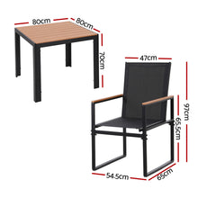 Load image into Gallery viewer, Gardeon 5PCS Outdoor Dining Set Table and Chairs Patio Garden Furniture Bistro Set
