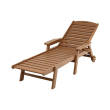 Load image into Gallery viewer, Gardeon Sun Lounge Lounger Beach Chair HDPE Patio Outdoor Furniture with Wheels Brown
