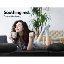 Load image into Gallery viewer, Artiss Floor Lounge Sofa Bed 2 - seater Charcoal Suede - The White Mall
