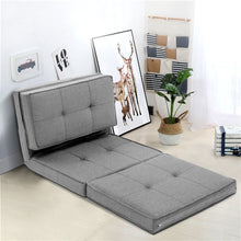 Load image into Gallery viewer, Artiss Floor Lounge Single Sofa Bed Grey Fabric - The White Mall

