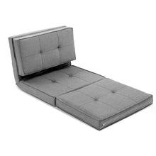 Load image into Gallery viewer, Artiss Floor Lounge Single Sofa Bed Grey Fabric - The White Mall
