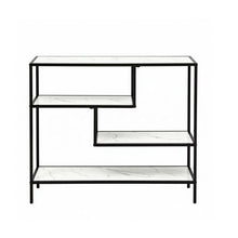 Load image into Gallery viewer, Artiss Console Table Entryway Hallway Marble Effect 4-Tier Storage Shelves White
