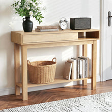 Load image into Gallery viewer, Artiss Console Table Entryway Hallway Sofa Side Table Drawer Shelf 100CM Wood
