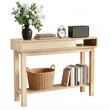 Load image into Gallery viewer, Artiss Console Table Entryway Hallway Sofa Side Table Drawer Shelf 100CM Wood
