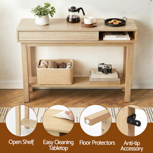 Load image into Gallery viewer, Artiss Console Table Entryway Hallway Sofa Side Table Drawer Shelf 100CM Wood
