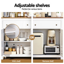 Load image into Gallery viewer, Artiss Buffet Sideboard Storage Cabinet Kitchen Cupboard 2 Drawers 140CM White
