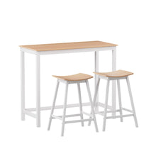 Load image into Gallery viewer, Artiss Bar Table and Stools Set Dining Desk Solid Wood Kitchen Chairs Cafe Pub
