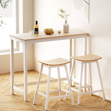 Load image into Gallery viewer, Artiss Bar Table and Stools Set Dining Desk Solid Wood Kitchen Chairs Cafe Pub
