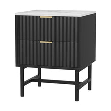 Load image into Gallery viewer, Artiss Bedside Table 2 Drawers - Black
