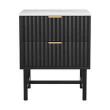 Load image into Gallery viewer, Artiss Bedside Table 2 Drawers - Black
