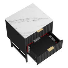 Load image into Gallery viewer, Artiss Bedside Table 2 Drawers - Black
