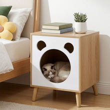 Load image into Gallery viewer, Artiss Cat Nest Bedside Table Solid Wood
