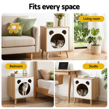 Load image into Gallery viewer, Artiss Cat Nest Bedside Table Solid Wood
