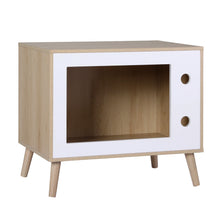Load image into Gallery viewer, Artiss Cat Nest Bedside Table Solid Wood 60cm
