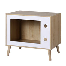 Load image into Gallery viewer, Artiss Cat Nest Bedside Table Solid Wood 60cm
