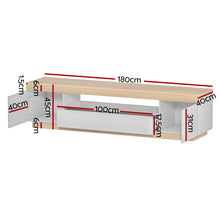 Load image into Gallery viewer, Artiss TV Cabinet Entertainment Unit Stand 180CM White Wood
