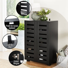 Load image into Gallery viewer, Artiss Shoe Rack Cabinet &amp; Console Table Set Storage Shelf Black
