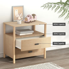 Load image into Gallery viewer, Artiss Bedside Table Nightstand 2 Drawers - Pine
