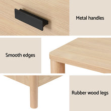 Load image into Gallery viewer, Artiss Bedside Table Nightstand 2 Drawers - Pine
