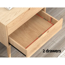 Load image into Gallery viewer, Artiss Bedside Table Drawers Side End Table Storage Cabinet Nightstand Oak GINO
