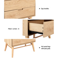 Load image into Gallery viewer, Artiss Bedside Table Drawers Side End Table Storage Cabinet Nightstand Oak GINO
