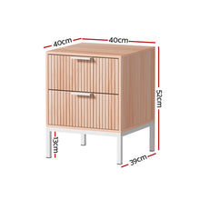 Load image into Gallery viewer, Artiss Bedside Table Drawers Side End Table Storage Cabinet Nightstand Pine LURA
