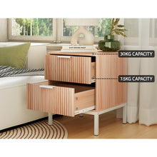 Load image into Gallery viewer, Artiss Bedside Table Drawers Side End Table Storage Cabinet Nightstand Pine LURA
