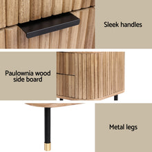 Load image into Gallery viewer, Artiss Bedside Table 2 Drawers Paulownia Wood Pine
