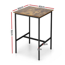 Load image into Gallery viewer, Artiss Bar Table Counter Kitchen Dining Desk Pub 60x92cm Vintage Metal Walnut
