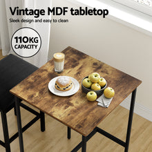 Load image into Gallery viewer, Artiss Bar Table Counter Kitchen Dining Desk Pub 60x92cm Vintage Metal Walnut
