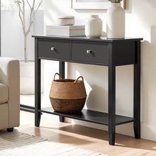 Load image into Gallery viewer, Artiss Console Table Hallway Sofa Entryway Entrance 2 Drawers 80CM Black
