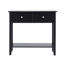Load image into Gallery viewer, Artiss Console Table Hallway Sofa Entryway Entrance 2 Drawers 80CM Black
