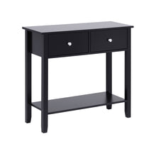 Load image into Gallery viewer, Artiss Console Table Hallway Sofa Entryway Entrance 2 Drawers 80CM Black
