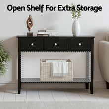 Load image into Gallery viewer, Artiss Console Table Hallway Sofa Entryway Entrance 3 Drawers 100CM Black
