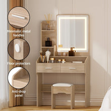 Load image into Gallery viewer, Artiss Dressing Table Set Stool Led Wood - The White Mall
