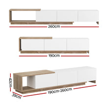 Load image into Gallery viewer, Artiss TV Cabinet Entertainment Unit Stand Extendable White Oak
