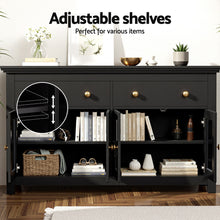Load image into Gallery viewer, Artiss Buffet Sideboard Storage Cabinet Kitchen Cupboard Clear Door Drawer Black
